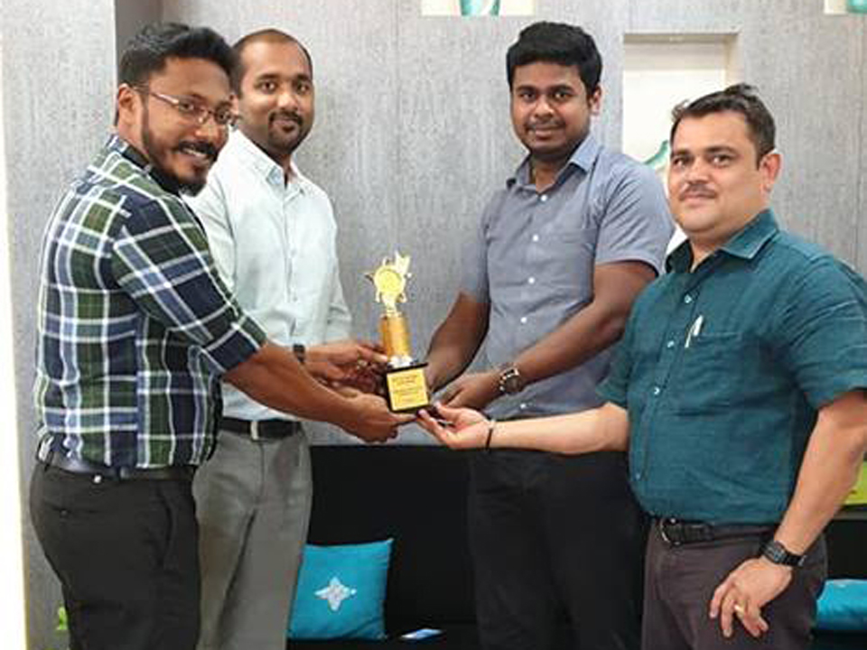 AWARD FROM HP PRINTER – FOR SOUTH INDIAN BEST AWARD
