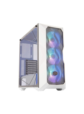Cooler Master MasterBox TD500 Mesh Triple ARGB Full Tower Gaming Cabinet with Dual 360mm Radiator Support and Crystalline Tempered Glass (White)
